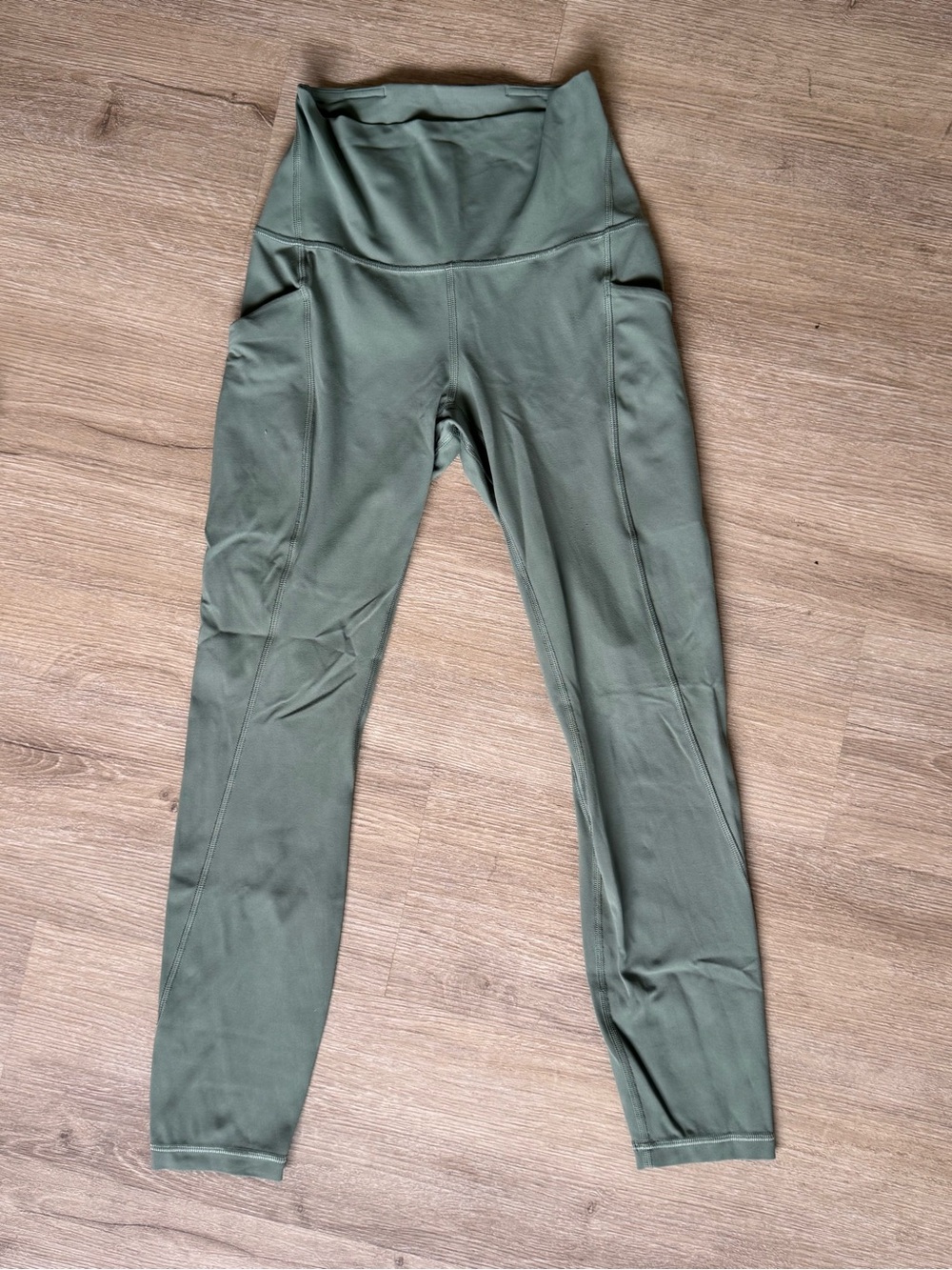 Lululemon Sage Green High-Rise Leggings with Pockets